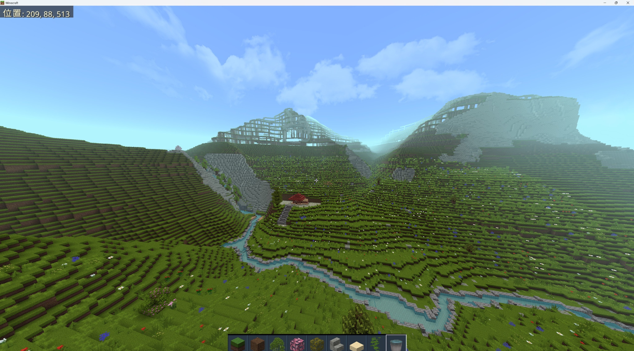 岩櫃城埋蔵普請 Minecraft築城イメージ